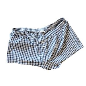 John Galt Blue and White Plaid Pajama Shorts from pacsun one size